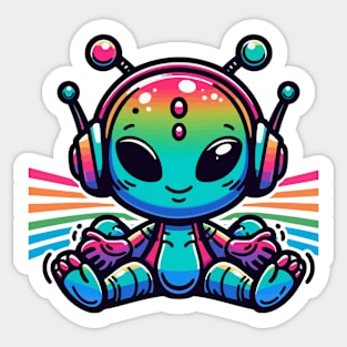 Dreamy Alien Dash Sticker